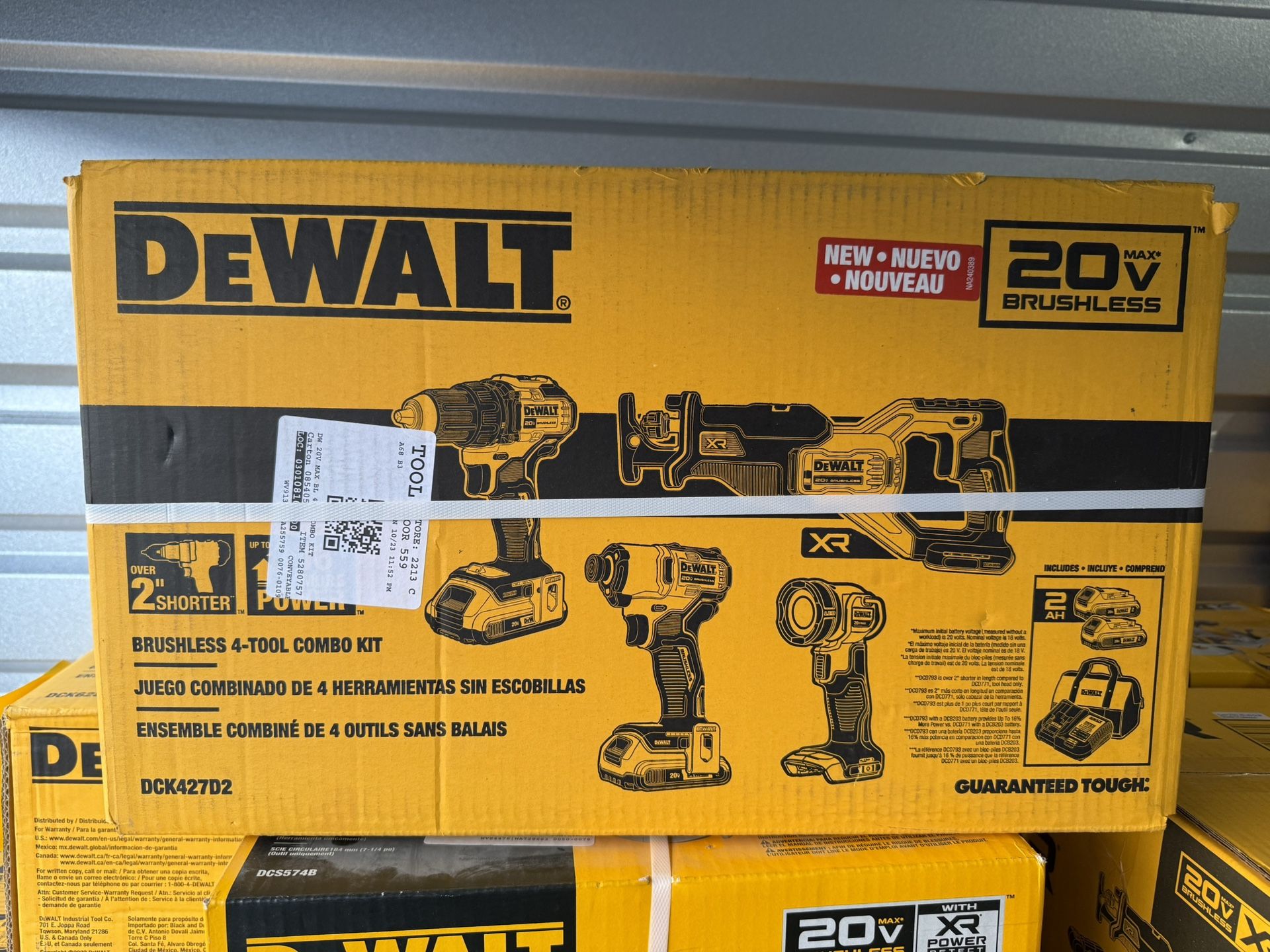 DEWALT 20V MAX 4-Tool Brushless Power Tool Combo Kit with Soft Case