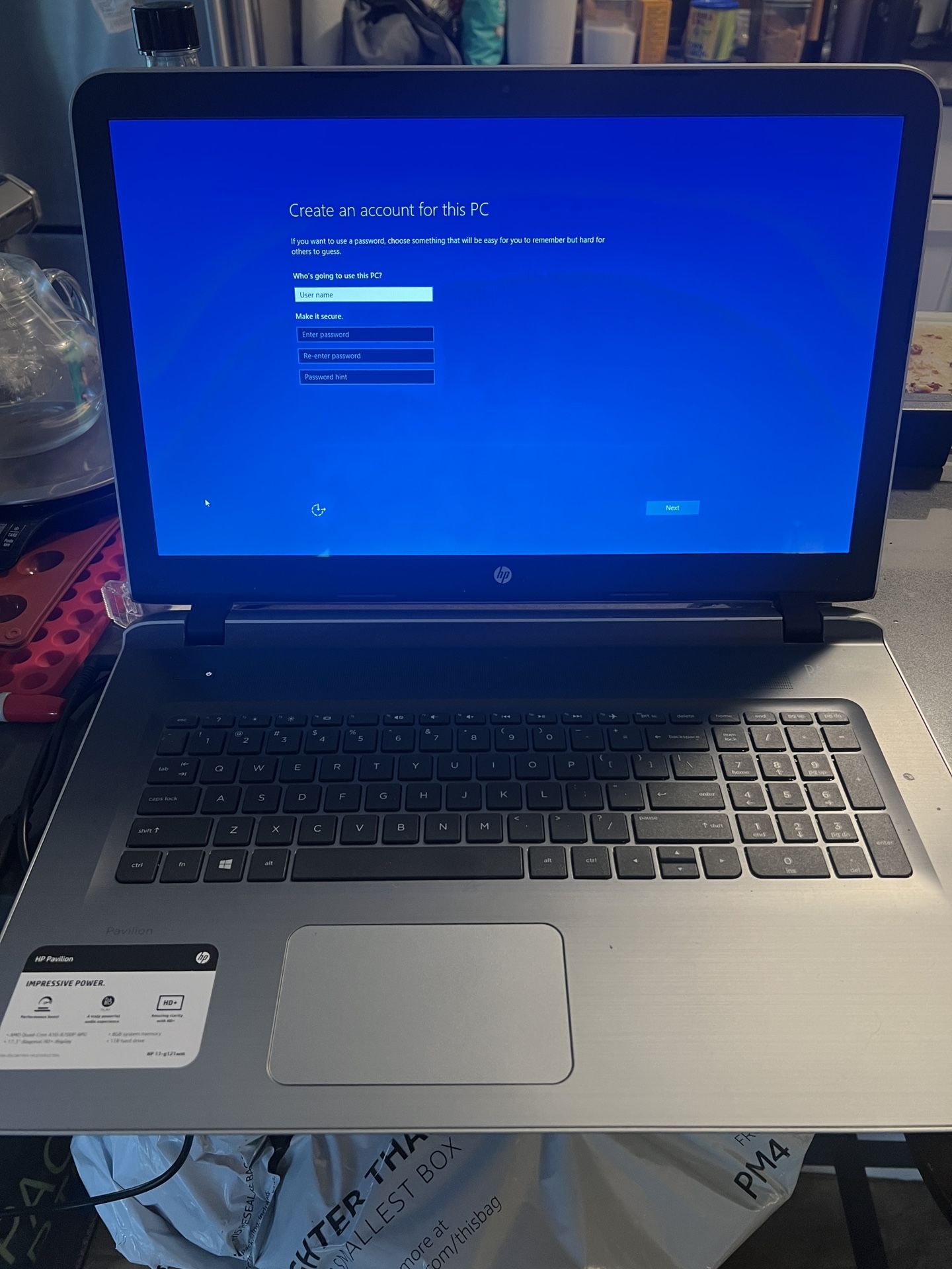17.3in HP Laptop