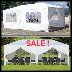 10x20 Canopy with 6 Sidewalls and Windows, Outdoor Instant Canopy Tent for Parties