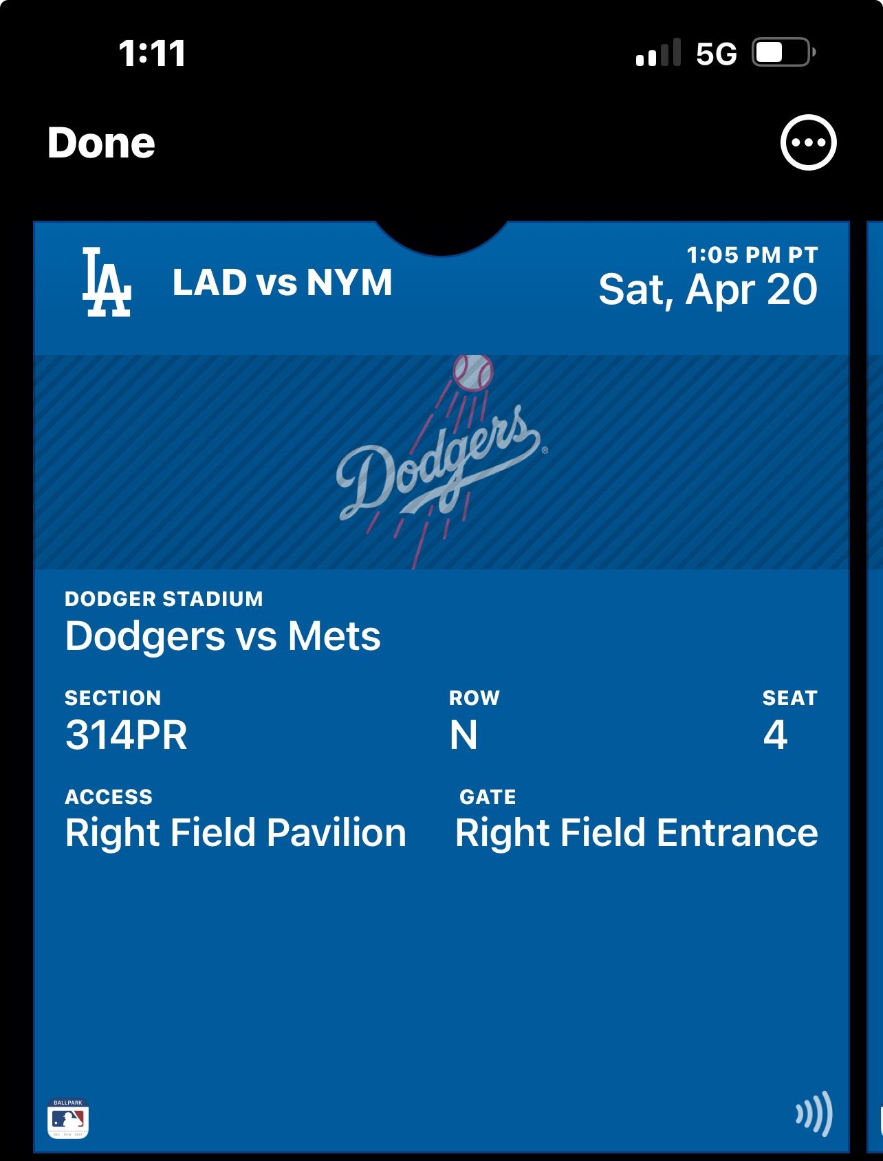 Dodger VS NY Mets Tickets 4/20/24