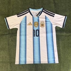 Argentina National Soccer Team 2025 / 2026  Lionel Messi #10 World Cup Champions 2022 Fifa World Cup 2026 Home Jersey Fan Edition