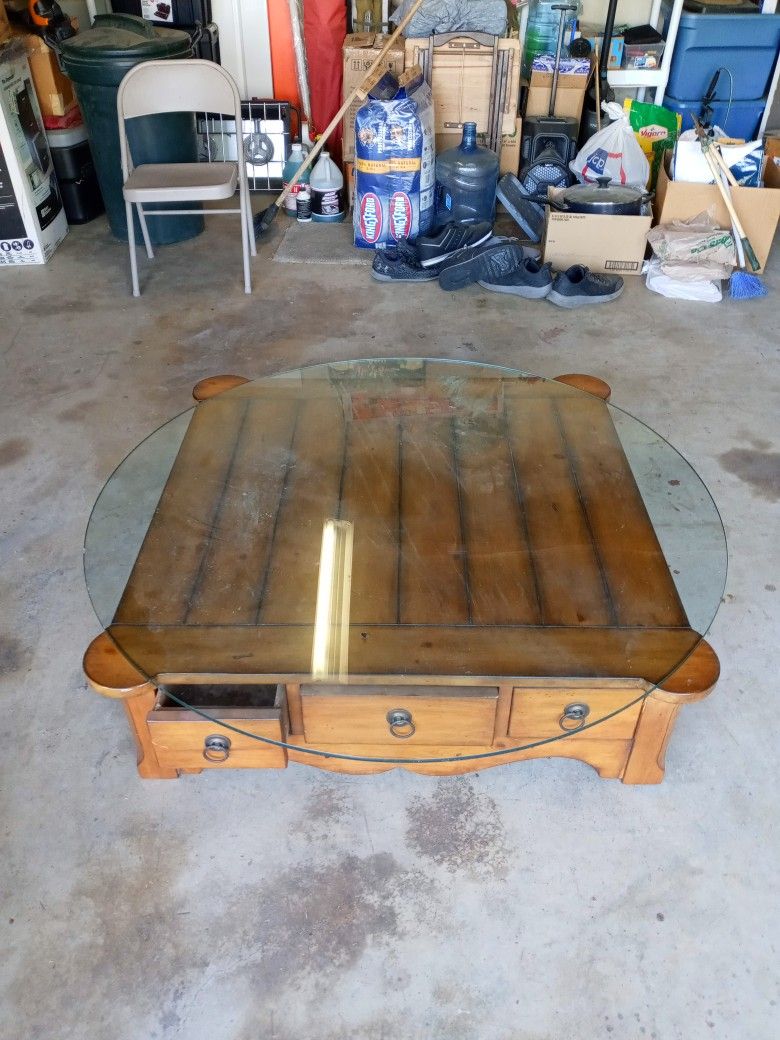 Coffee Table And Glass Top