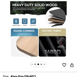 New Jasminlover Bunkie Board King Size 76x80 - Heavy Duty Reinforced Wood Bed Boards for Under Mattress. Russell/Boulder Area.