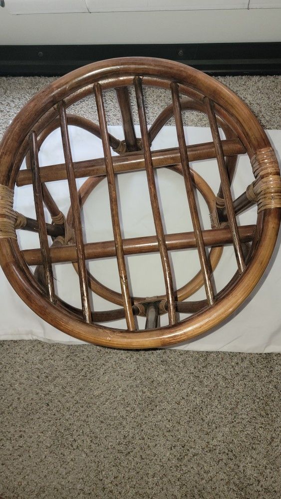 Rattan Ottoman $30