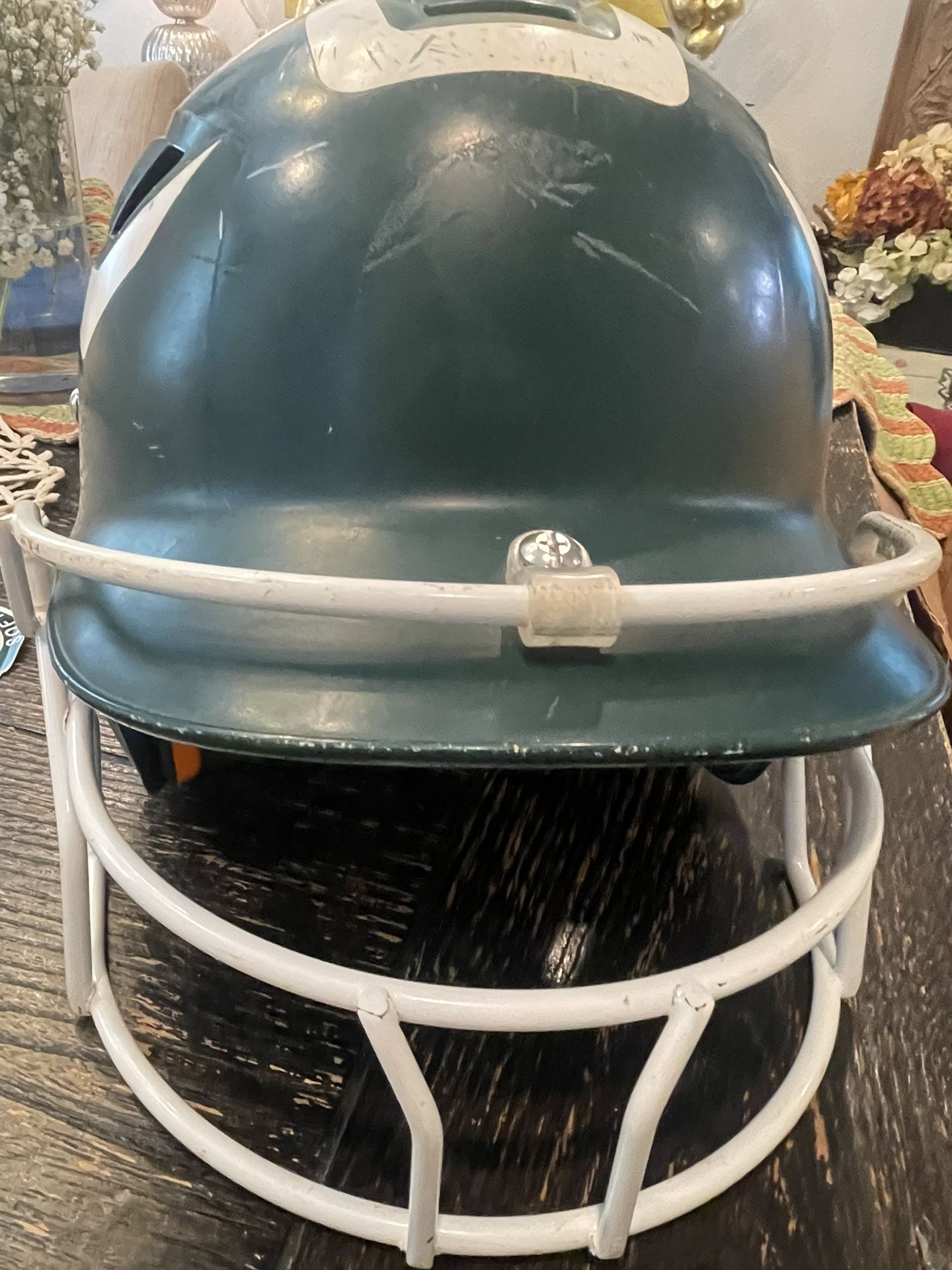 Dark green Softball Helmet