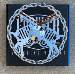 13" Chrome Chain Steering Wheel Pistol Gun with Engraved Horn Button 6 Hole