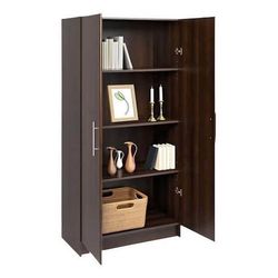 Wood Freestanding Garage Cabinet in Espresso (32 in. W x 65 in. H x 16 in. D)