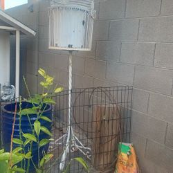 Vintage Iron Bird Cage With Tall Stand $250 Obo 