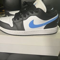 Jordan 1 Low Blk/university Blue Size 8m For Sale