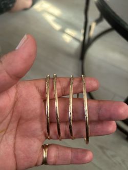 14k gold bagels bracelet
