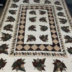 Home Decor Leaves Area Rug Brand New 