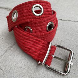 Y2K Studded Belt Red Japanese Streetwear Punk Emo