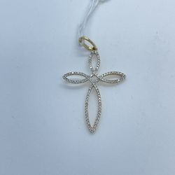 Gold Diamond Cross Pendant