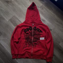 Red Sp5der Zip Up 