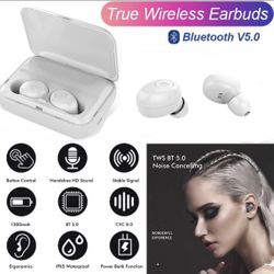 LUOM F9-3 True Wireless Earbuds Bluetooth Headphones, TWS Sport Earbuds IPX7 Waterproof Mini in-Ear Noise Cancelling Earphones, 5H Playtime 3D Stereo 