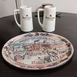 Budweiser Collection (2 Cups +Plate)