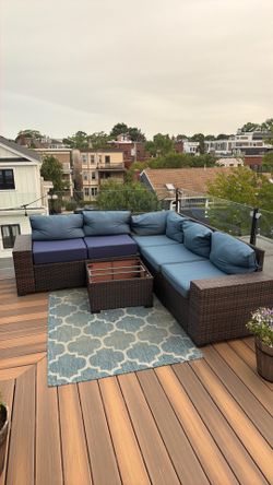 Outdoor couch and table