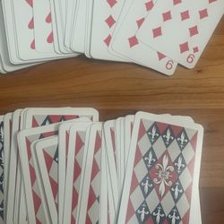 2 Decks Vintage Kem Plastic PINOCHLE Playing Cards