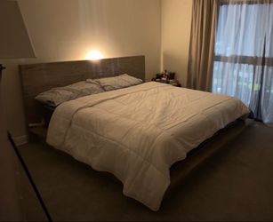 Euro King Platform Bed Frame and Mattress