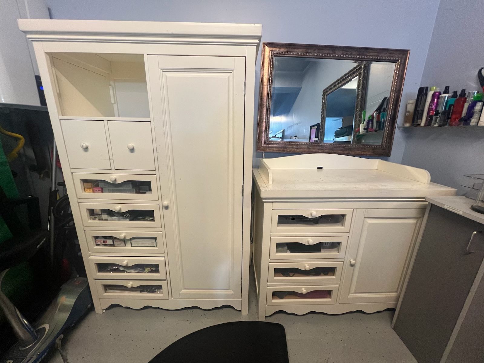 Armoire and Cabinet Set