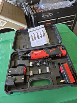 12 Volts  3/8 Rachet 2 Battery's  And Some Sockets 