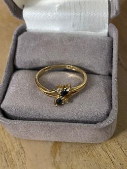 Anillo Gold Filled Size 7 Piedras Joya Antigua 