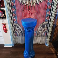 Vintage Neoclassical Roman/Greek Column Pedestal Resin 30"×9.5"