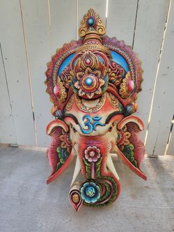 Wood Ganesh Mask