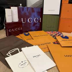 Authentic Designer Shopping Bags And Boxes (Louis Vuitton, Hermes , Gucci, Prada,)