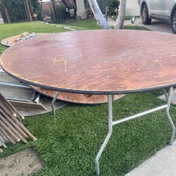 Five 6ft Round Tables For FREE