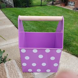 Metal Tote W Handle, Craft Storage, New