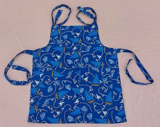 Kids Reversible Sailboat Apron-Handmade-Ages 2-4 