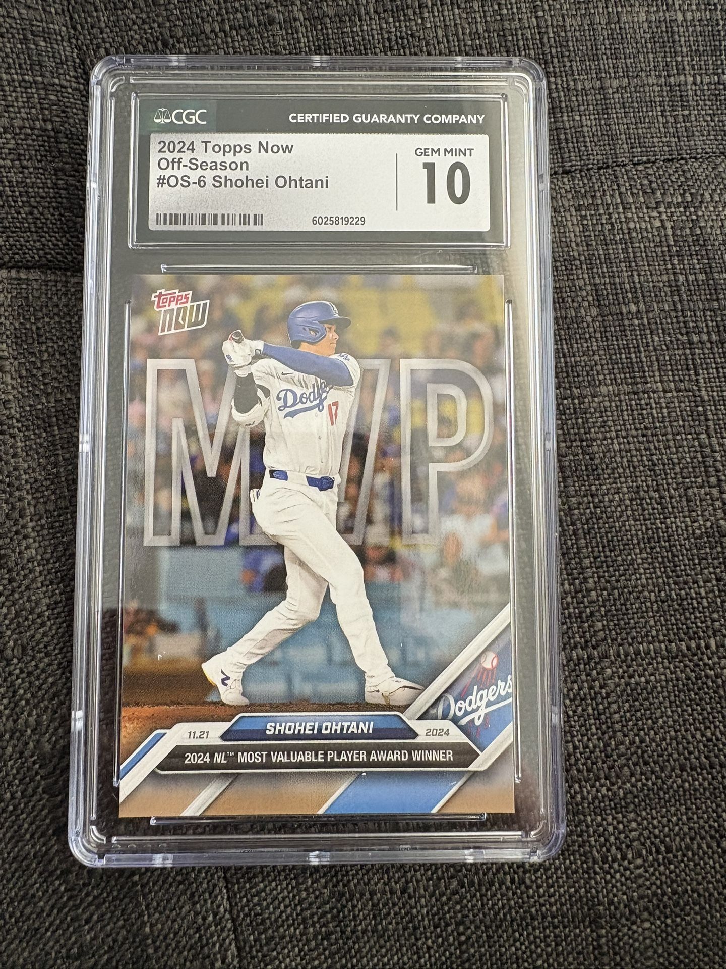 Ohtani 2024 MVP Dodgers Card