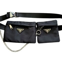 Repurposed Triangle Logo Chest/Waist Chain Bag Unisex 