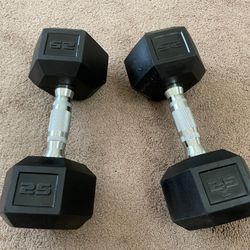 25lbs Dumbbells Set Of Two, 50lbs In Total