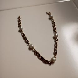 Vintage 12k Pearl Bracelet