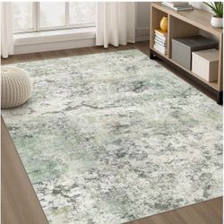 5x7 Machine washable Abstract Area Rug