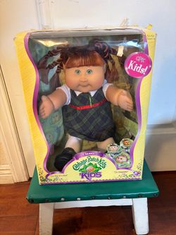 2006 Cabbage Patch Kids Classic Doll Red Hair Green Plaid Dress Play Along NRFB