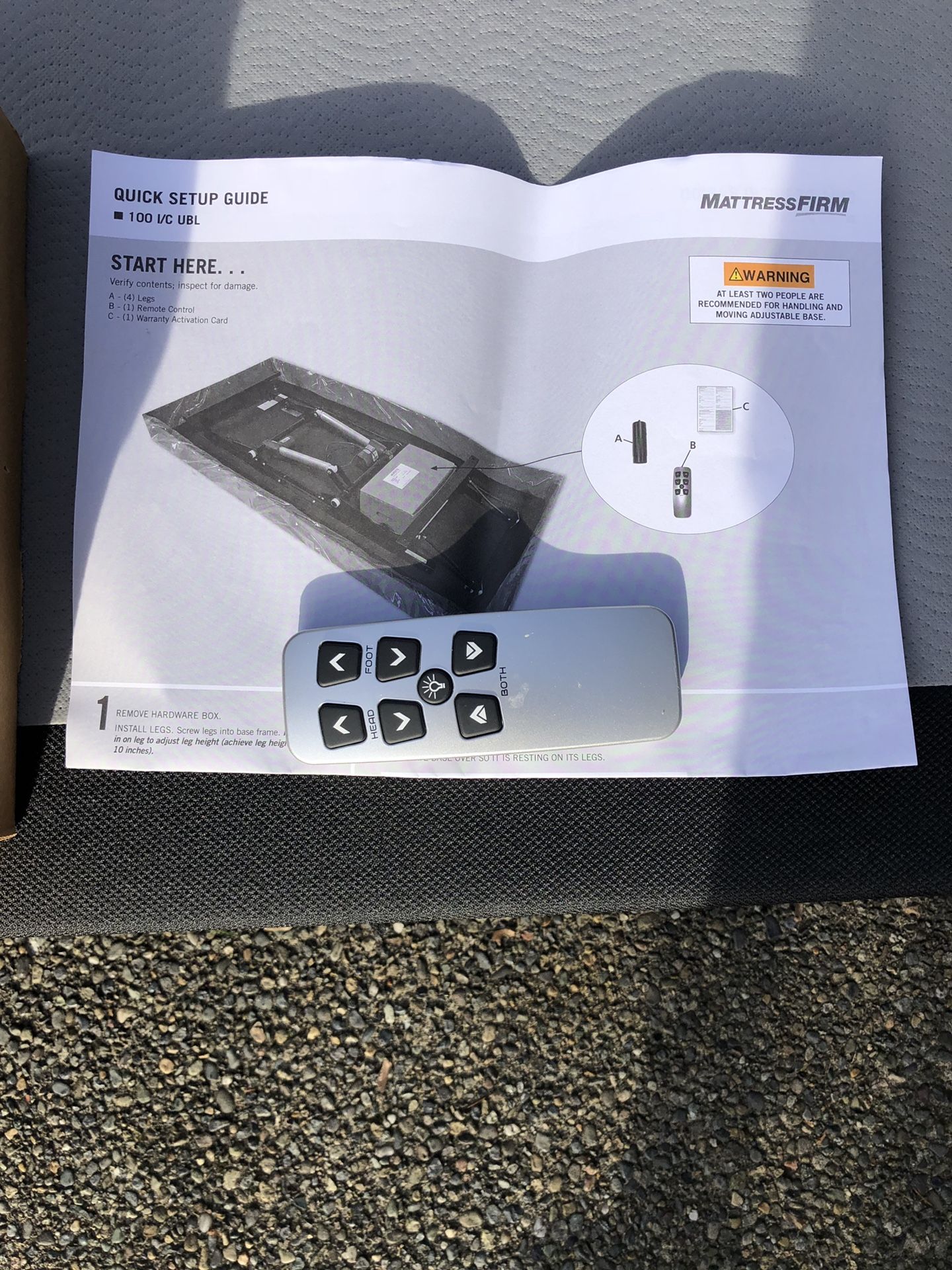 Linak QueenSize adjustable bed base with remote control for Sale in