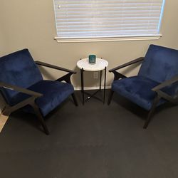 Two A-Frame Accent Chairs 
