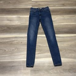 Levi’s high rise super skinny blue denim jeans size 25
