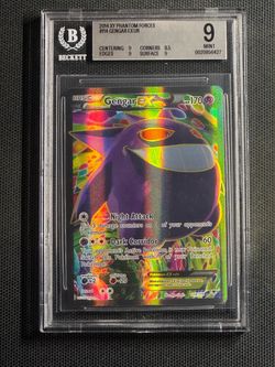 BGS 9 Gengar EX 114/119 XY Phantom Forces Holo Ultra Rare Pokemon