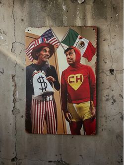 Mexican TV Metal Sign