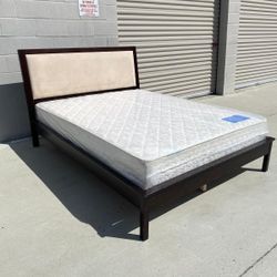 Queen Bed Frame With Mattress 