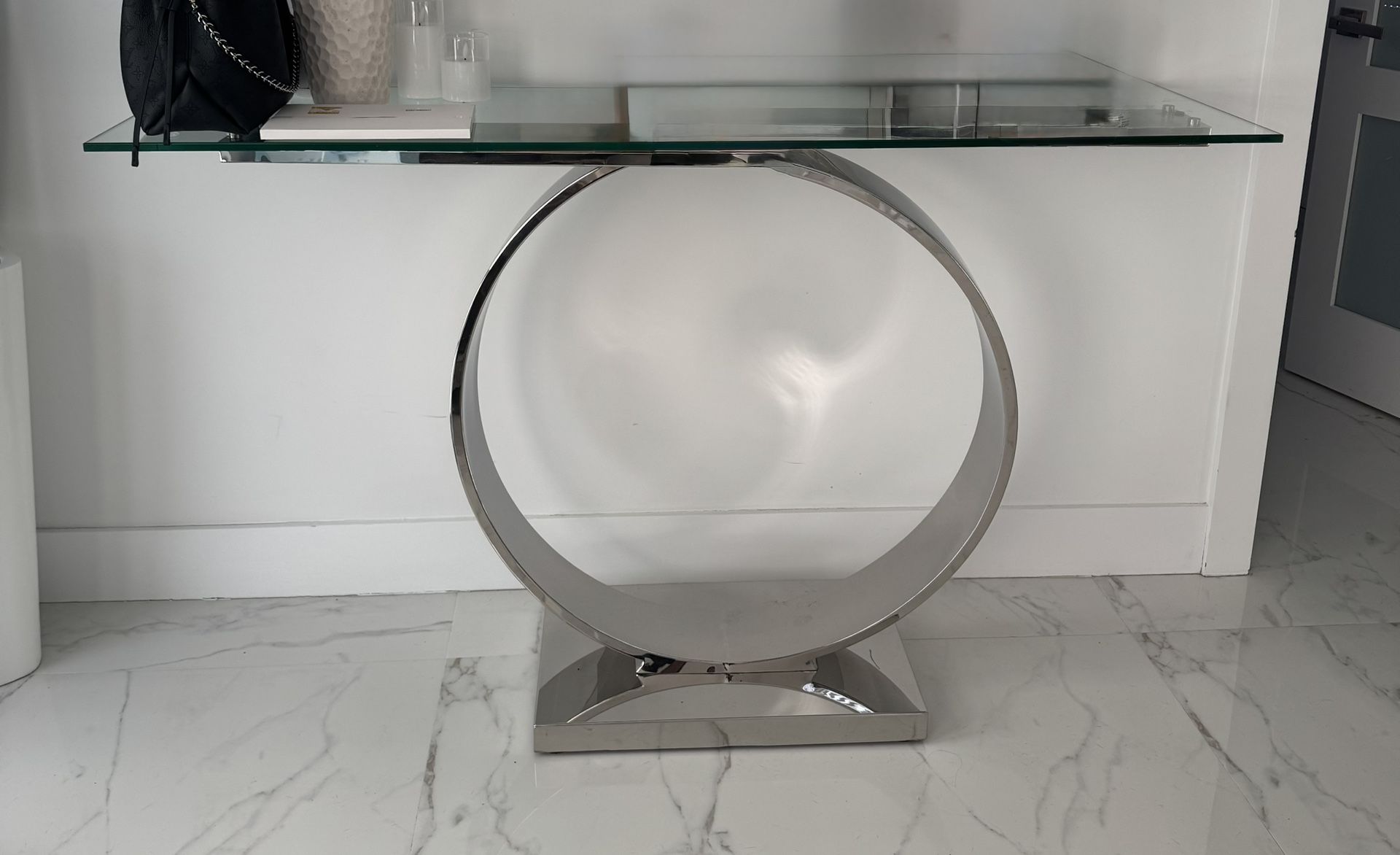 Glass Console Table 