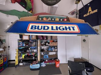 VINTAGE Bud Light Beer Billiards Pool Table Balls Light Sign
