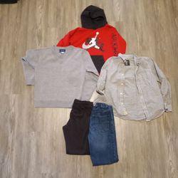 Boys size 10-12 clothes bundle lot, Air Jordan Hoodie, Sweater, Button down shirt, Jeans, Sweatpants