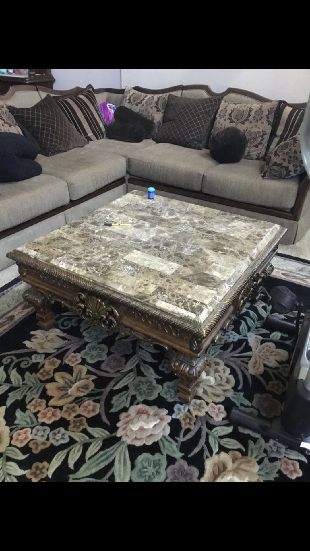Coffee table, matching side tables, long table