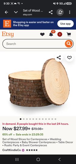 Wooden Rounds for Centerpieces 8in 20 count
