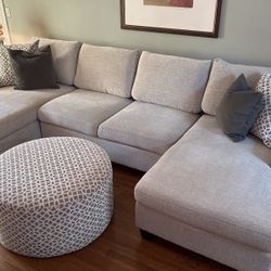 Almost New (6 Months) Sectional With Matching Loungers 
